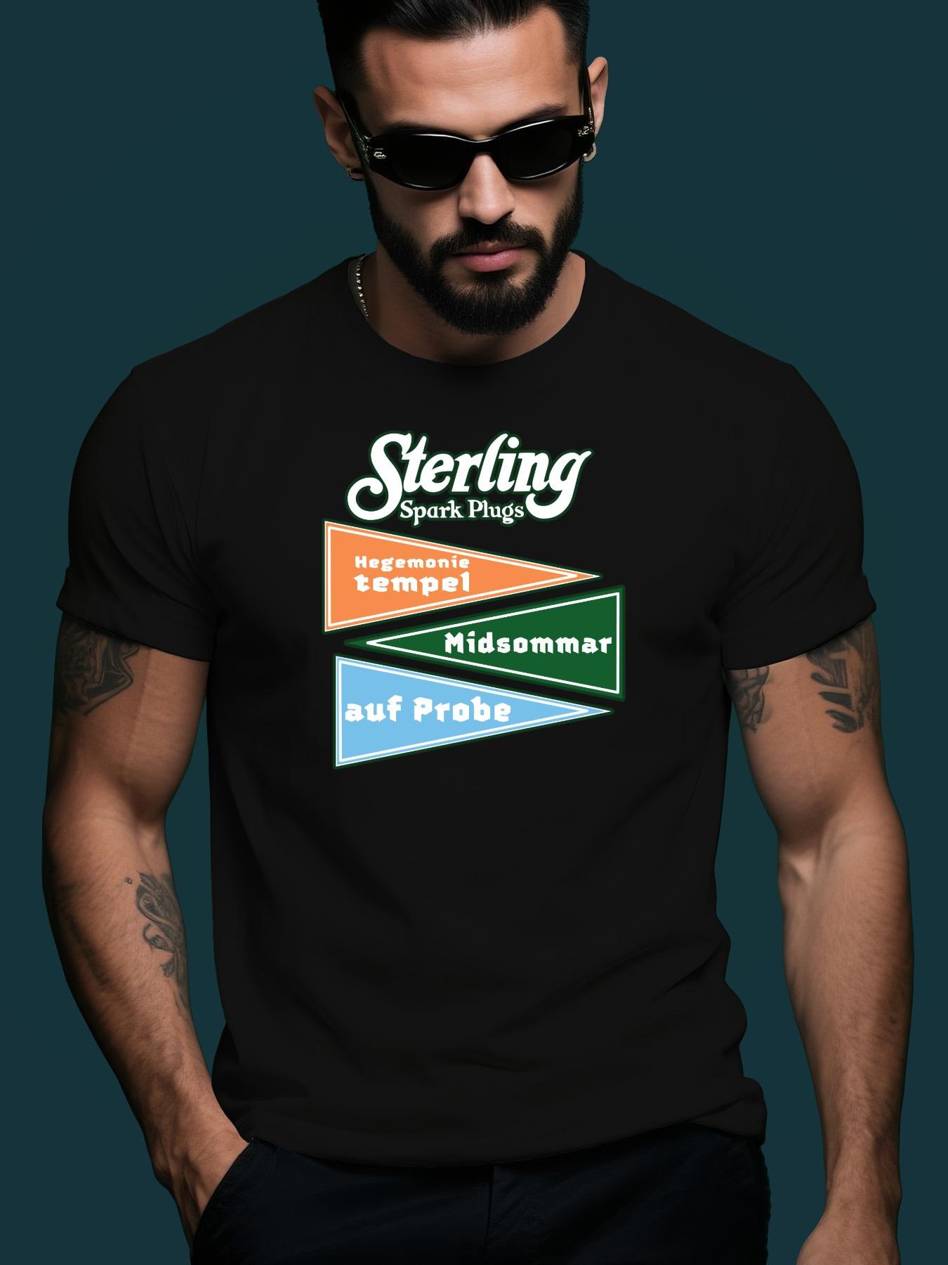 Sterling Graphic Tshirt - Bold Typography Streetwear Tee XXL