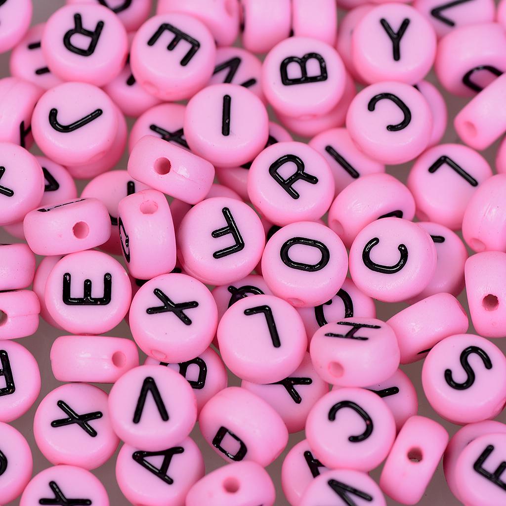 200 Pcs Colorful Acrylic Beads Charm Alphabet Letter Bead DIY Jewelry 1  Clear Multicolor
