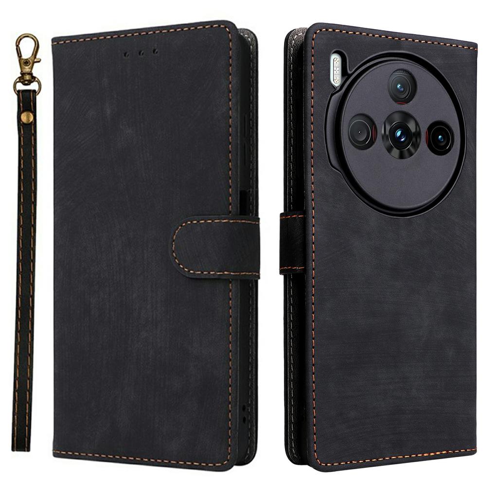 עבור ZTE nubia Z60S Pro 5G מארז ארנק RFID חסימת כיסוי עור PU נוף סטנד