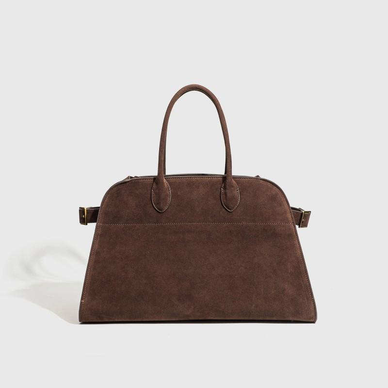 

Matte Leather Bag 2025 New Style Trendy Large-capacity Tote Genuine All-matching Commuting One-shoulder Handbag кофейный