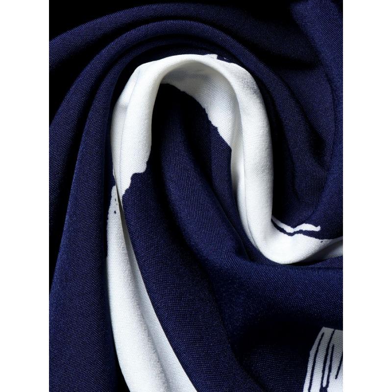 Women's V-neck Short Sleeve Print Loose Dress