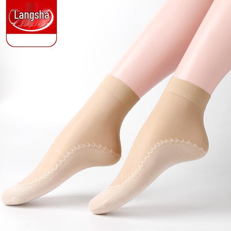 LangSha Women s Ultra-Thin Anti-Slip Short Socks M