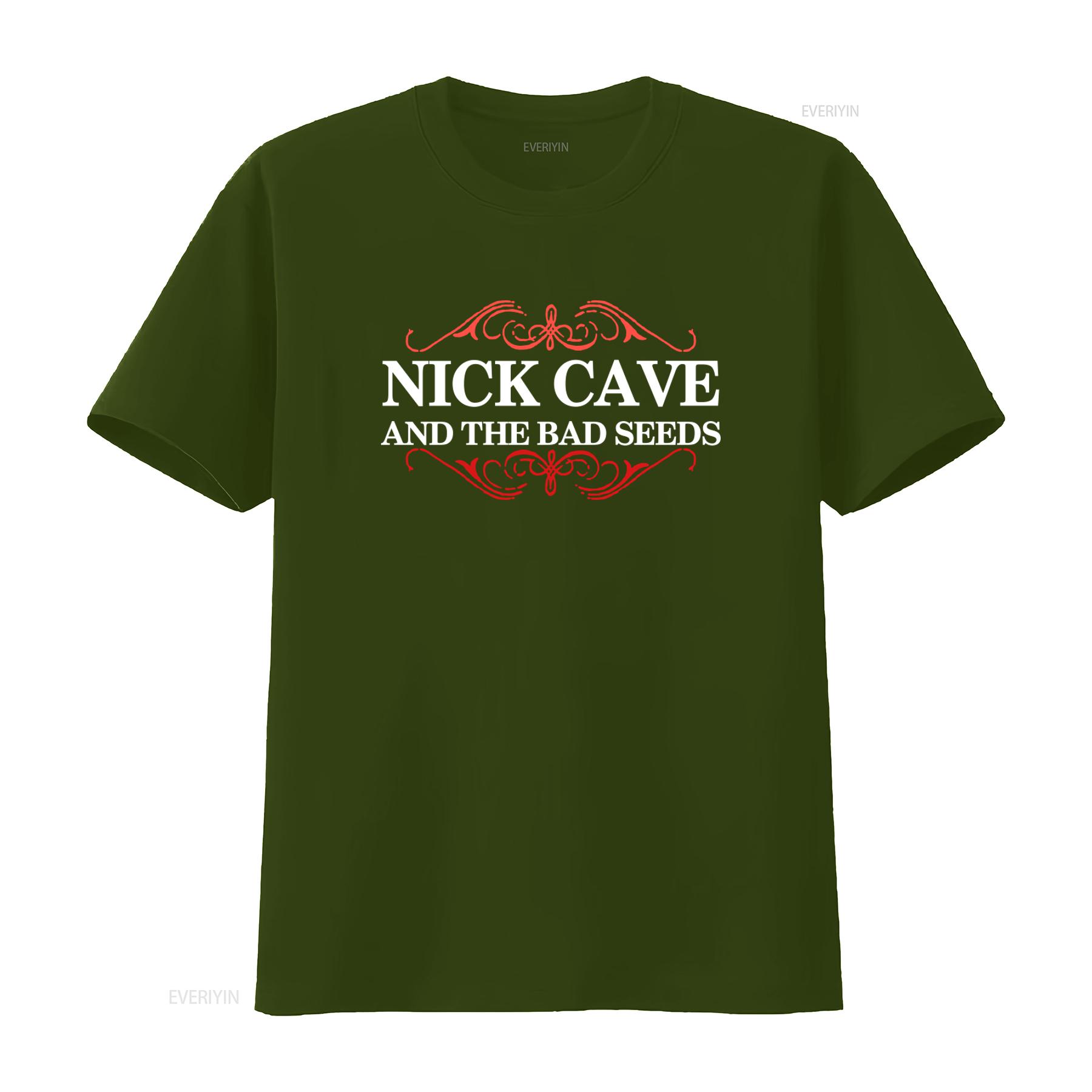 ZheXiong TEE Nick Cave and the Bad Seeds Swirls Band Muziek T-shirt voor Rockfan vintage Gewassen grafisch Top Voor Dagelijks Gebruik Casual Licht L