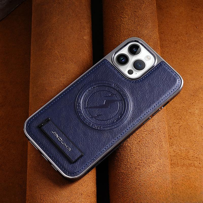 Suitable for Apple 16promax Phone Cases, IPhone15 Magnetic Stand, 14 Anti-drop, 13 Electroplated, 12 Business Leather Cases