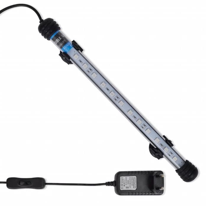 Lampe LED d'aquarium - vidaXL - 28 cm - Couleur Bleue - Éclairage nocturne - Ambiance raffinée