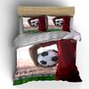 3pcs Soccer player holding ball Print Bedding Set 1 Duvet Cover 2 Pillowcases for Adult and Children Luxury Gift Full Size