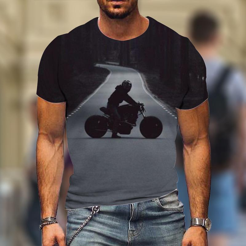 

Летняя мужская футболка3DSkull с буквенным принтом, модная мужская одежда с короткими рукавами и круглым вырезом, футболка из полиэстера для отдыха, уличная одежда 6XL