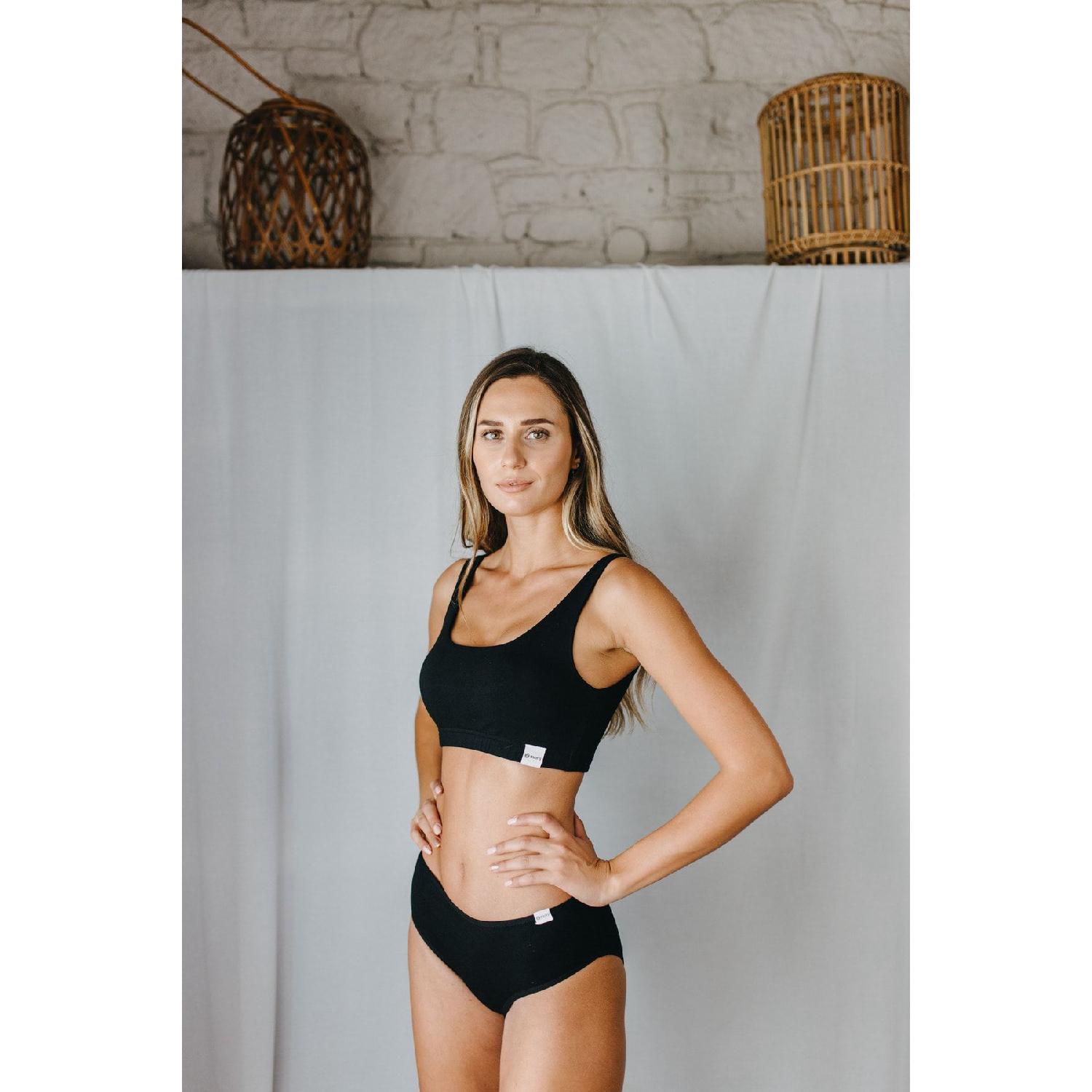 

Basics Women s Organic Cotton Bralette S чорний