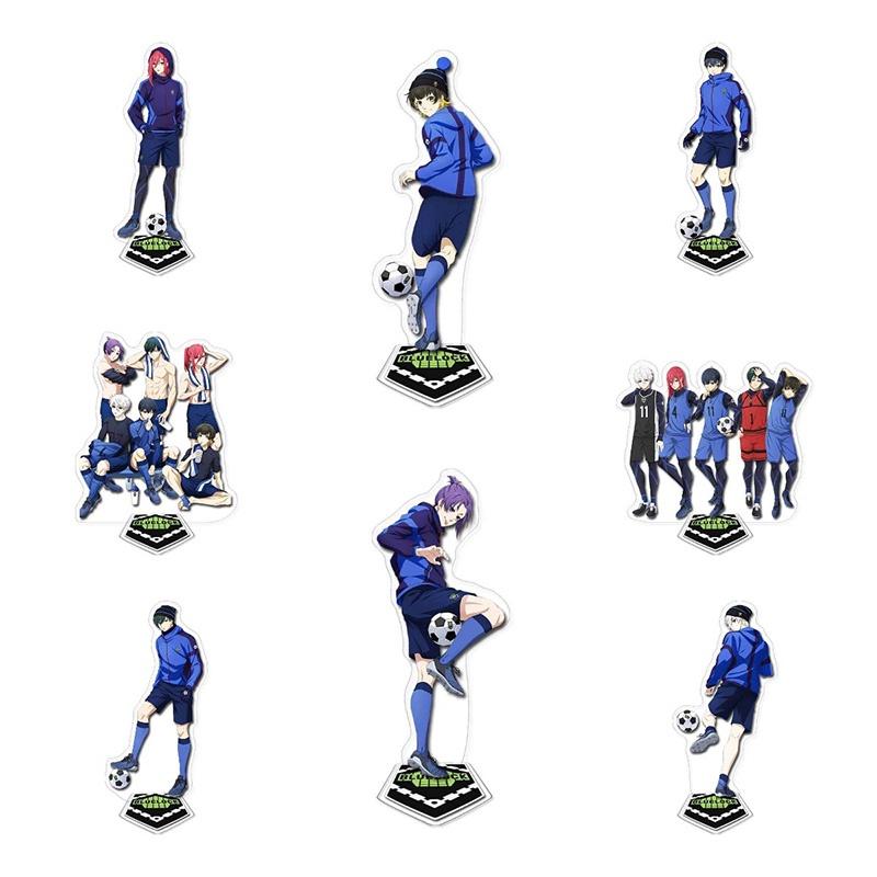 Blue Prison-themed Acrylic Double-layered Standee Anime Display Collectible