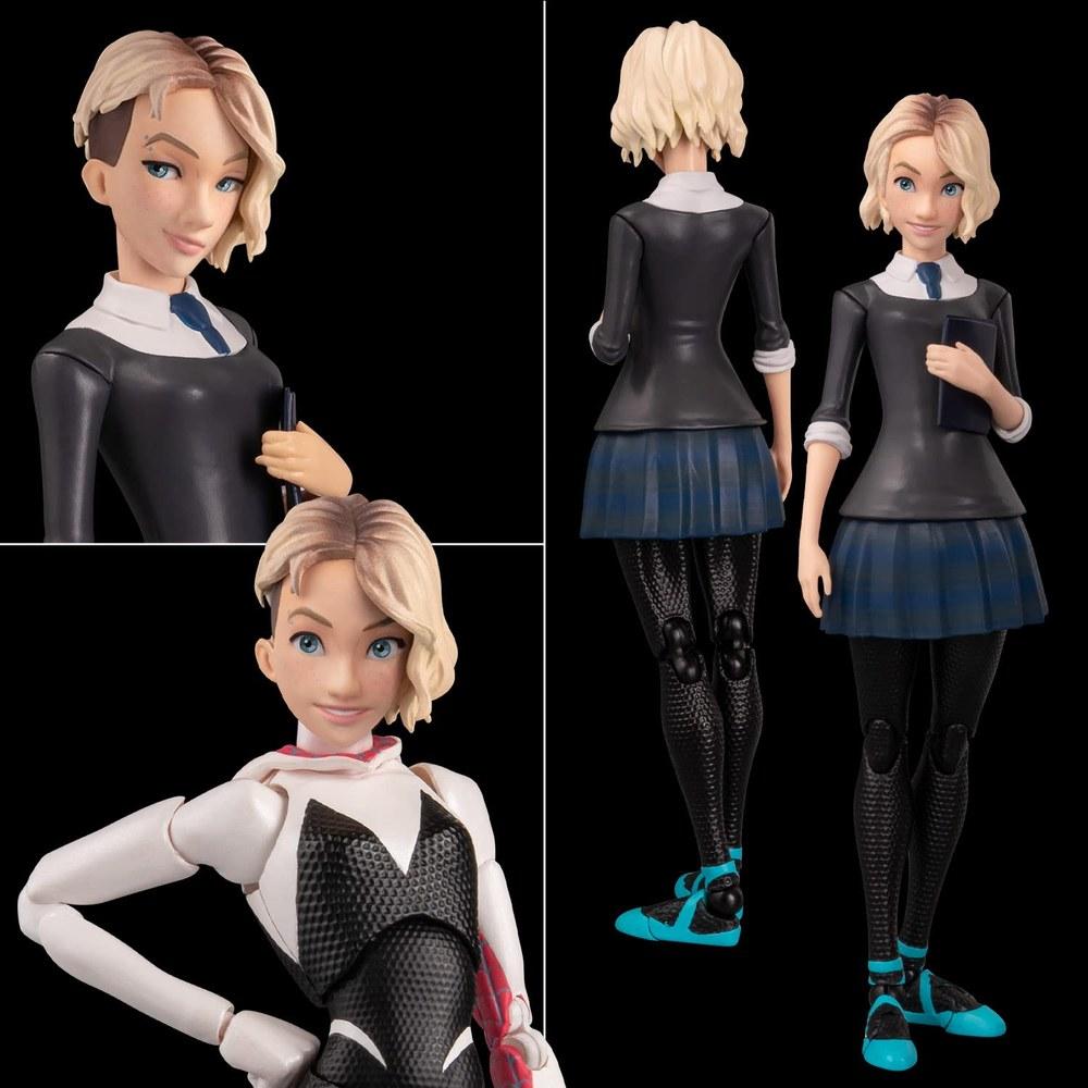 Sentinel Spider-Man Into the Spider-Verse SV Action Spider-Gwen and Spider-Ham Complete Figure ABS PVC Painted