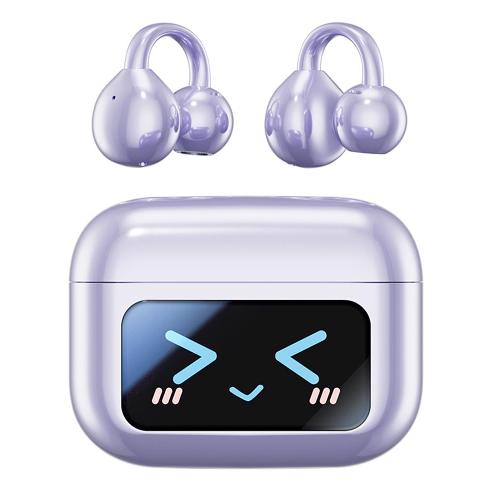 

M100 Бездротові навушники Bluetooth-сумісна гарнітура кліпса на навушники з екраном Purple