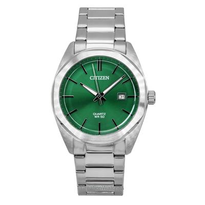 Stainless Steel Green Dial Quartz BI5110-54X Men's Watch
