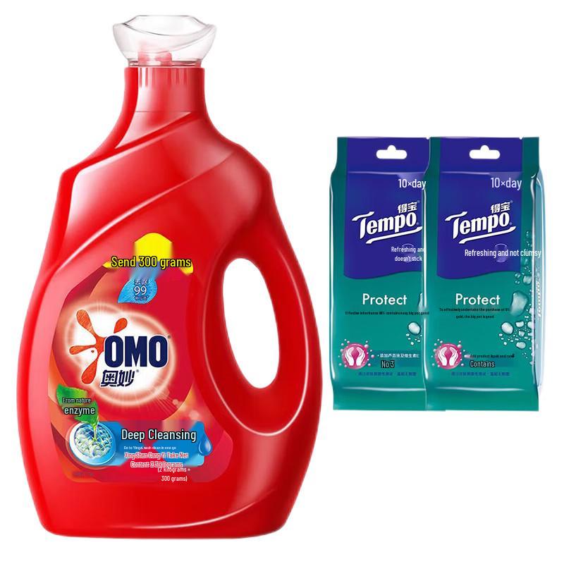 Tempo Wet Wipes & Deep Clean Laundry Detergent Bundle