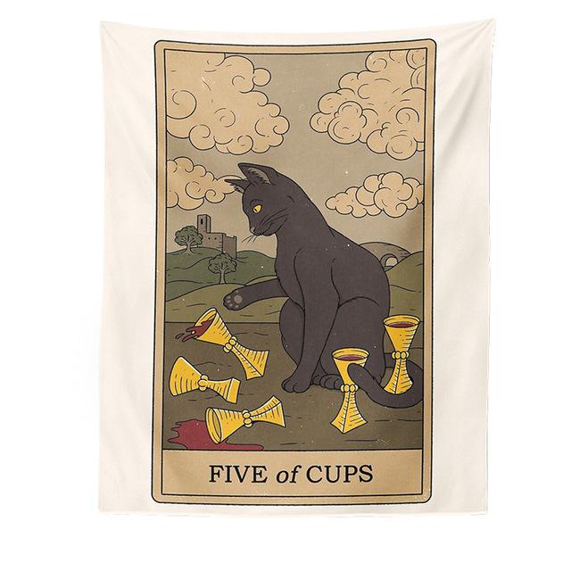 Tarot Tapestry Retro Art Decoration Tapestry Living Room Bedroom Background Wall Decoration Cloth Can Be Customized