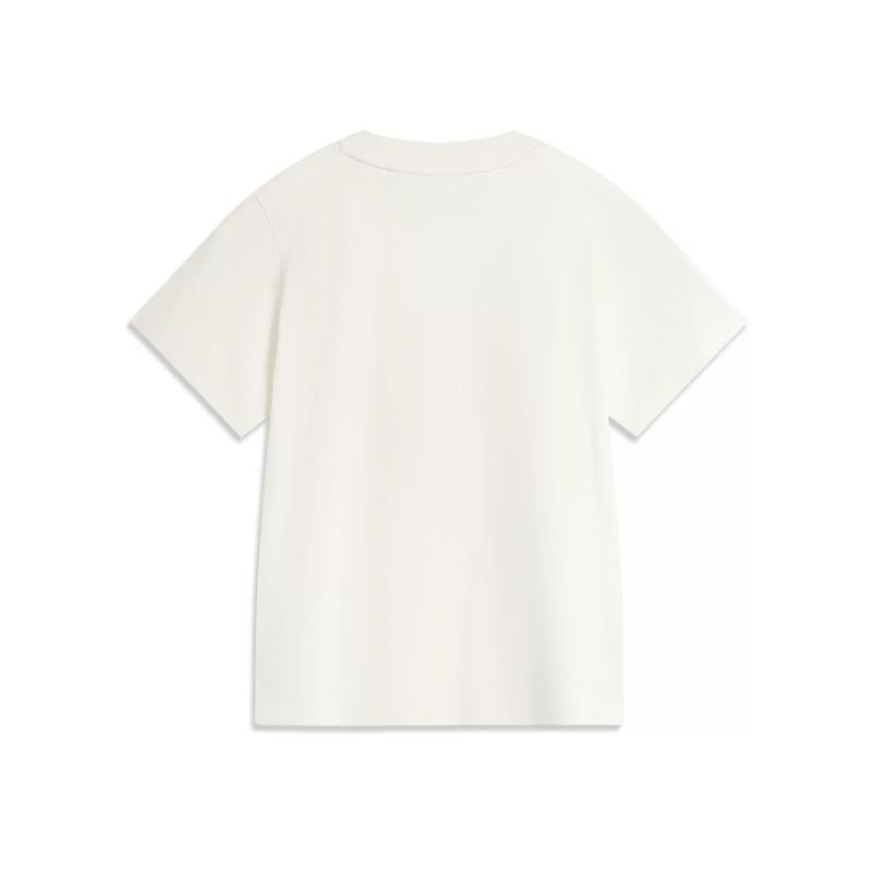 Li-Ning Summer Unisex Printed Round Neck Short Sleeve Casual Comfortable Breathable Skin-Friendly Lightweight Versatile Fashion T-Shirt AHSV586-1