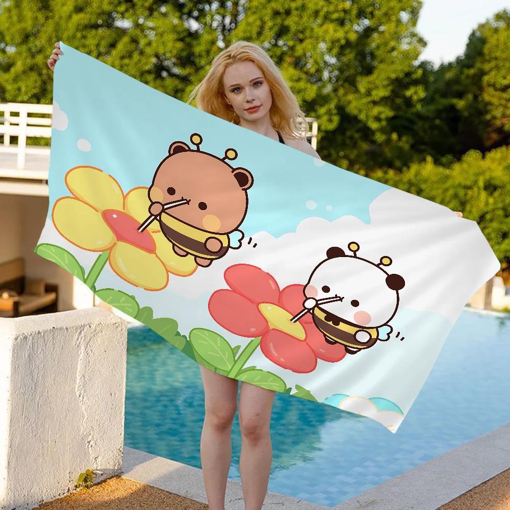 

Panda Bear B-Bubu-Dudu Anime Cartoon Anime Beach Swimming Towel Soft Absorbent Washcloth Children s Gifts For Kids Camping Gym W30*H60(CM)