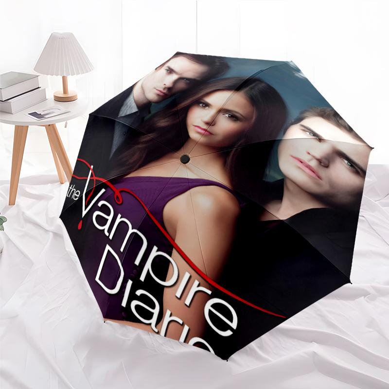 1pc The Vampire Diaries1 Umbrella, Sun Protection, And UV Shielding. It Has Eight Sturdy Ribs for Outdoor Use And Perfect Gift