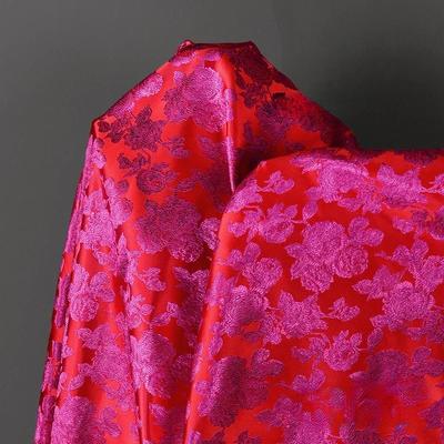 100cm žakárová vazba tapisérie Saténová látka Hedvábí Helu Tongchun Přívěsek s hladkou texturou Song Dynastie Brokát Cheongsam Hanfu