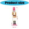 Christmas Nutcrackers Ornament Small Wooden Soldier Christmas Decorations Nutcrackers Figure Ornament for Table Shelf