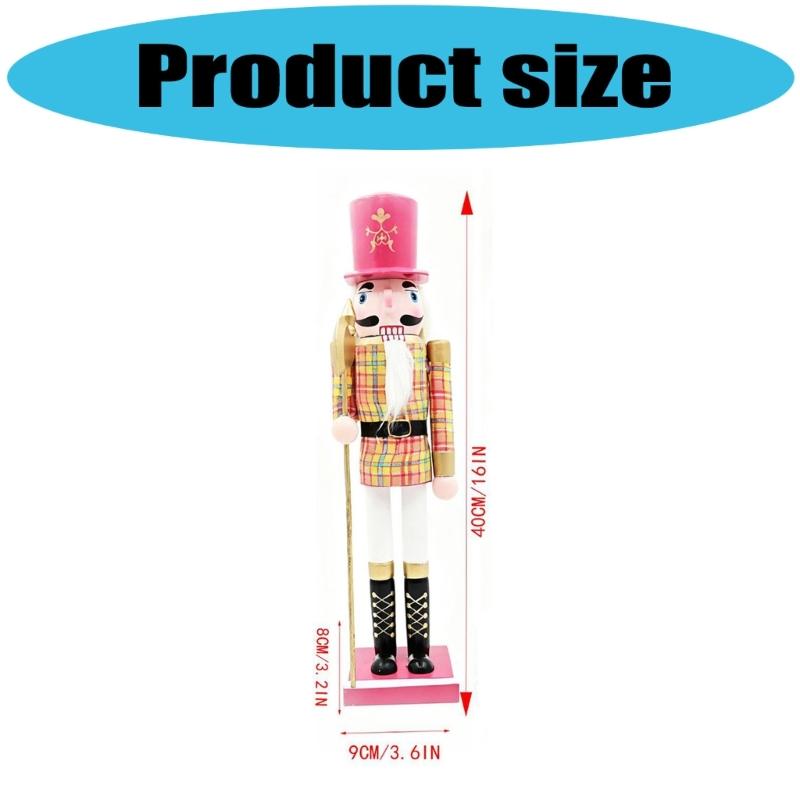 Christmas Nutcrackers Ornament Small Wooden Soldier Christmas Decorations Nutcrackers Figure Ornament for Table Shelf