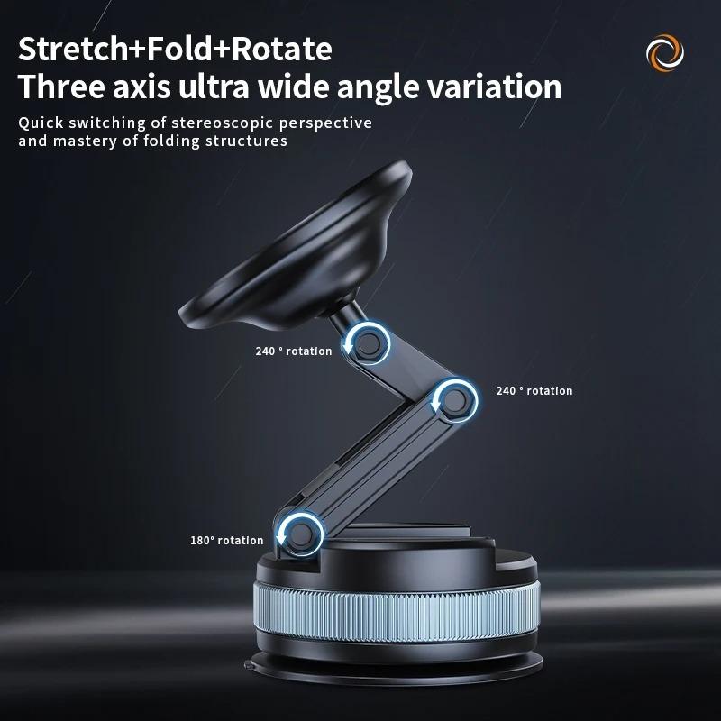 Magnetic Phone Holder Stand Car Vacuum Suction Cup for iPhone 17~12 Samsung Xiaomi For Windshield/Dashboard Cellphone Bracket