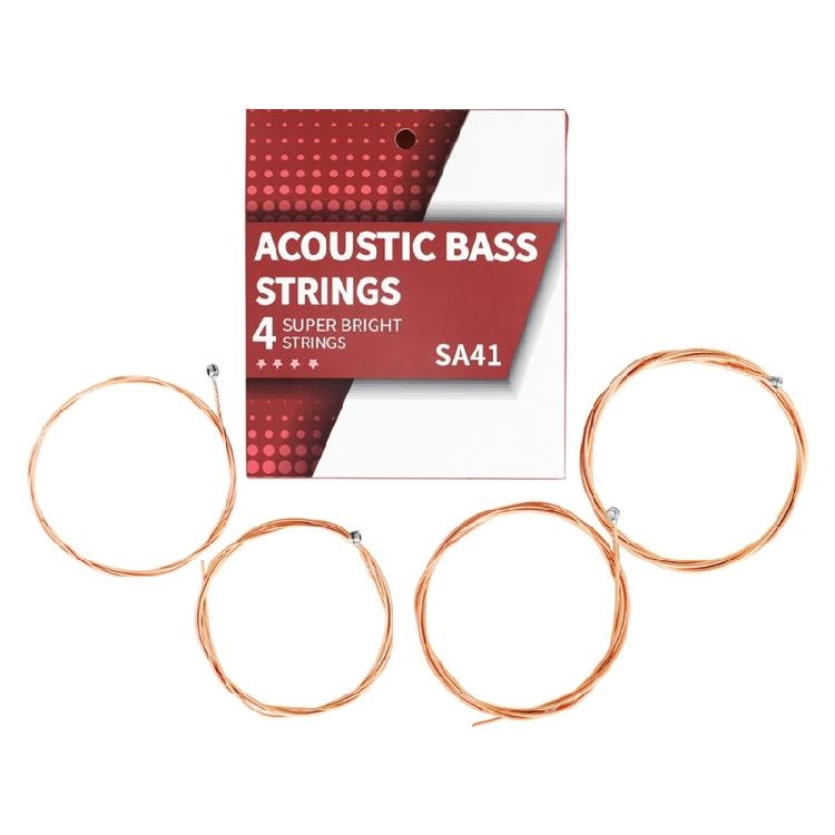 

4pcs 4-String Acoustic Bass Strings for Beginners 40 60 75 95 Easy to Use 1