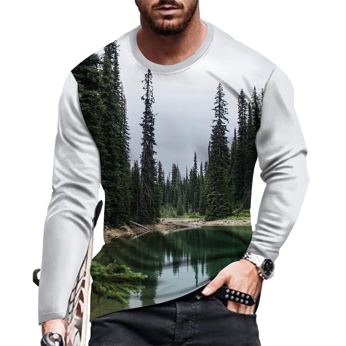 

Повсякденна футболка з принтом для щоденних поїздок на роботу, персоналізована модна чоловіча футболка з круглим вирізом. 6XL