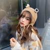 Frog knitted wool hat women's autumn and winter cute headgear knitted headgear green hat tide earmuffs keep warm