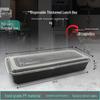 Jia Mei Box King Disposable Rectangular Food Containers with Lids, 2500ml, 150 Sets, Black