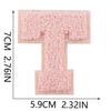 Xiao Tian Colorful 7cm Chenille A-Z Alphabet Embroidered Cloth Patch for Bags