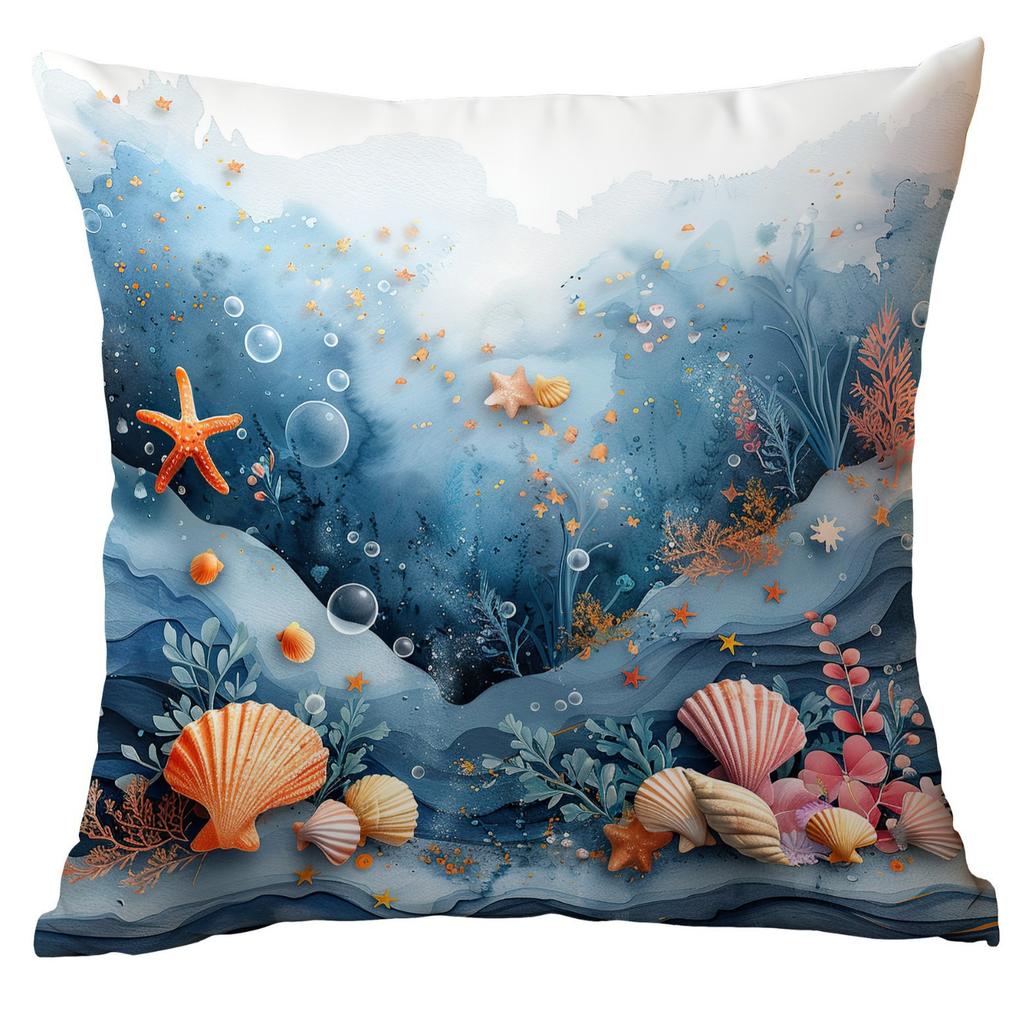 New Fantasy Underwater World Coral Pearl Shell Pillowcase Home Sofa Cushion Cover