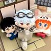 Gintama Kagura Orange Twin Bun Plush Cozy Toy Cute Doll Red Traditional Outfit Purple Tassel Decor Compact Mini Size For Teen