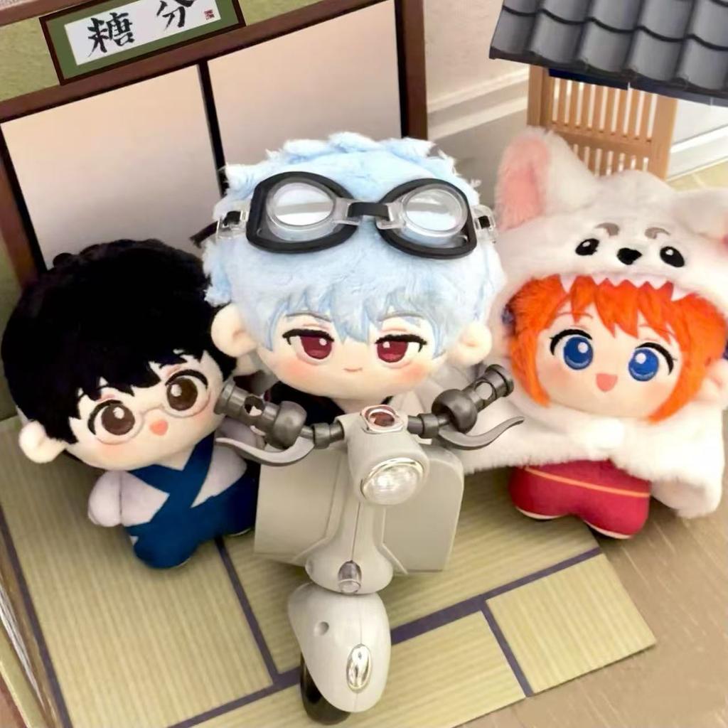 Gintama Kagura Orange Twin Bun Plush Cozy Toy Cute Doll Red Traditional Outfit Purple Tassel Decor Compact Mini Size For Teen