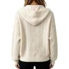 Cardigan da donna con cappuccio in maglia a trecce colorato con chiusura a bottoni per autunno inverno