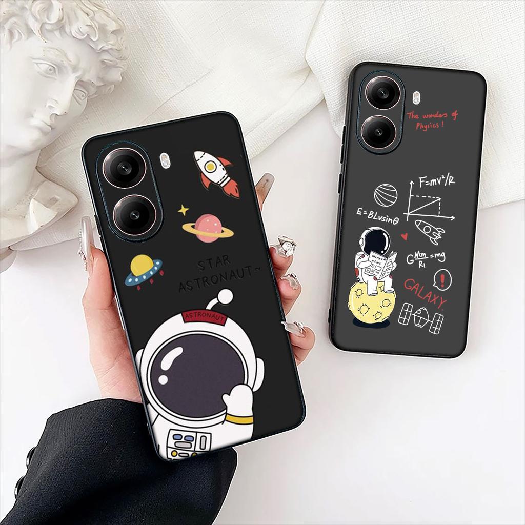 Moon Astronaut Stars Sky Universe Galaxy Phone Cover for OPPO A40 A60 A80 A38 A18 A17 A16 A78 A79 A54 A25 A57 4G 5G Case