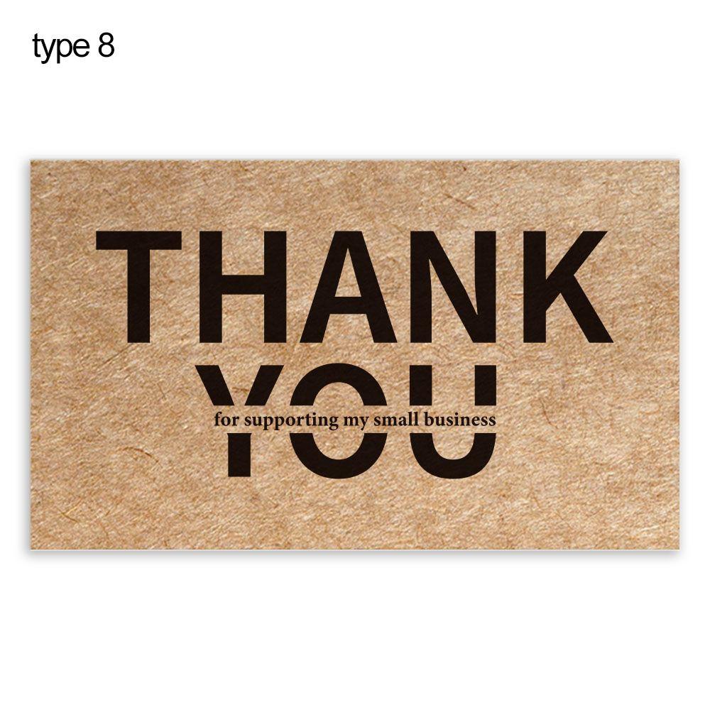 30PCS Online Retail Cardstock Package "Thank You For Your Order" Postcards Greeting Labels Kraft Paper Cards Express Appreciate