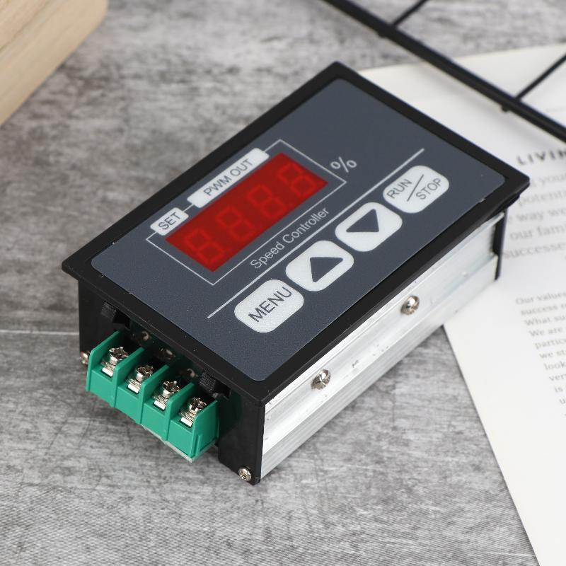 PWM Līdzstrāvas motora ātruma regulators Digitālais displejs Jaudas regulators Līdzstrāva 6-60V 30A Ātruma regulators Lēns starts Apstādināšanas regulators