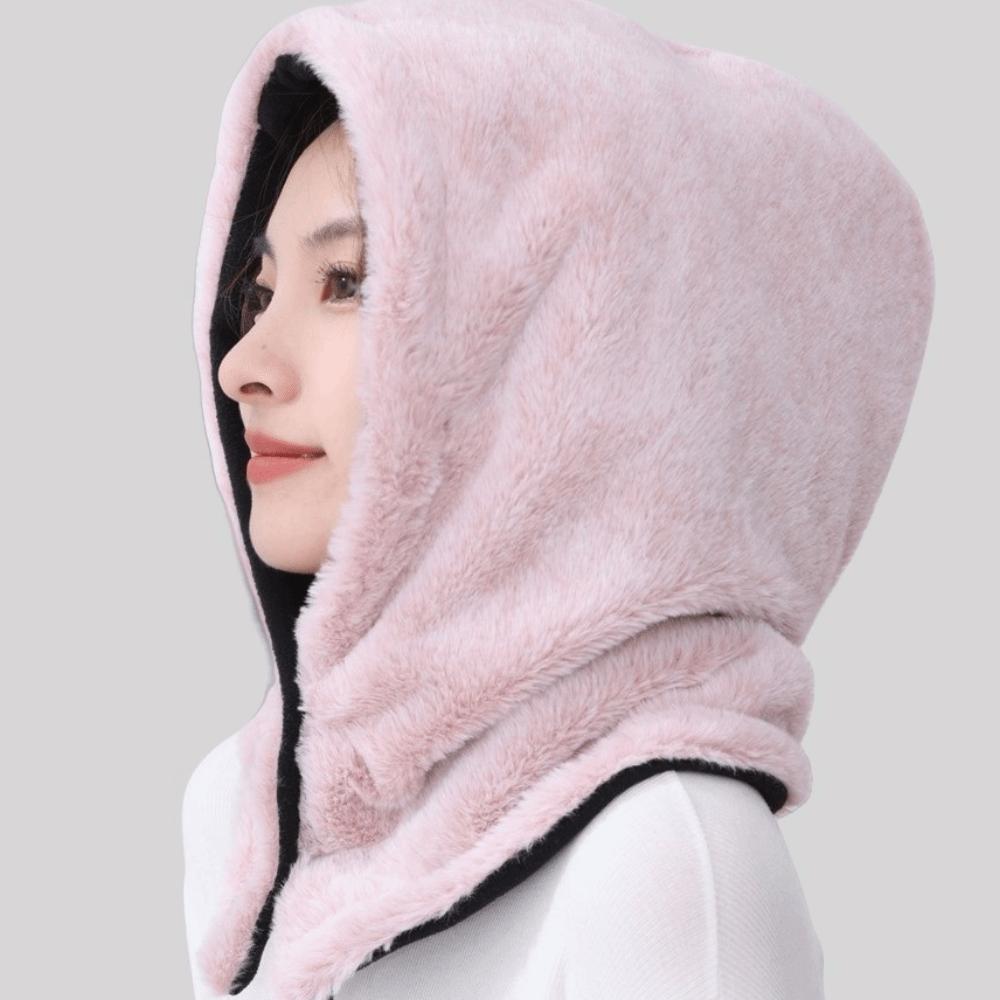 Solid Color Ear Protection Hat Thickened Knitted Hooded Hat Fashion Balaclava Hat  Outdoor