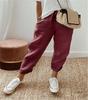 Women Mid Waist Drawstring Linen Harem Pants, Pocket Cuffed Ankle Loose Casual Trousers S-5XL Spring Daily Wear