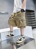 Boys' Summer Cargo Shorts, Lightweight Mid-Length 2025