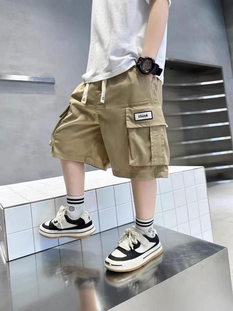Boys' Summer Cargo Shorts, Lightweight Mid-Length 2025