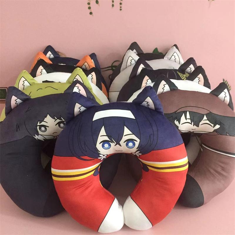 Bungou Stray Dogs Edogawa Rampo Cosplay Seyahat Boyun Yastığı Fyodor Dostoyevsky U Şekilli Peluş Yastık Oyuncak