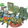 LIOOBO Military Vehicle Set, Simulation Military Scene Toy Set with Tanks, Aircraft, and Soldier Models, DIY Sandbox Play, Army Figures, Gift for