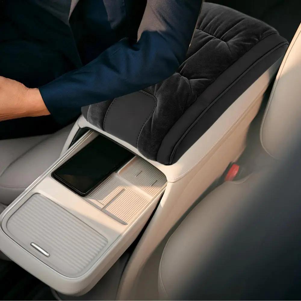 Car Armrest Box Heightening Cushion Car Supplies Armrest Console Cushion Flannel Auto Center Console Arm Rest Booster Pad Cover