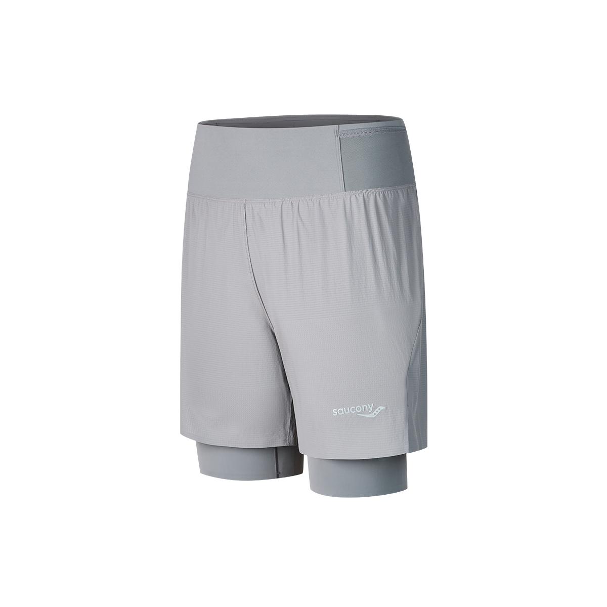 

Saucony Running Training Series Comfortable Stylish Versatile Double Layer Sports Shorts Men shorts Rock-Gray SA2259DP02T-GR069 M