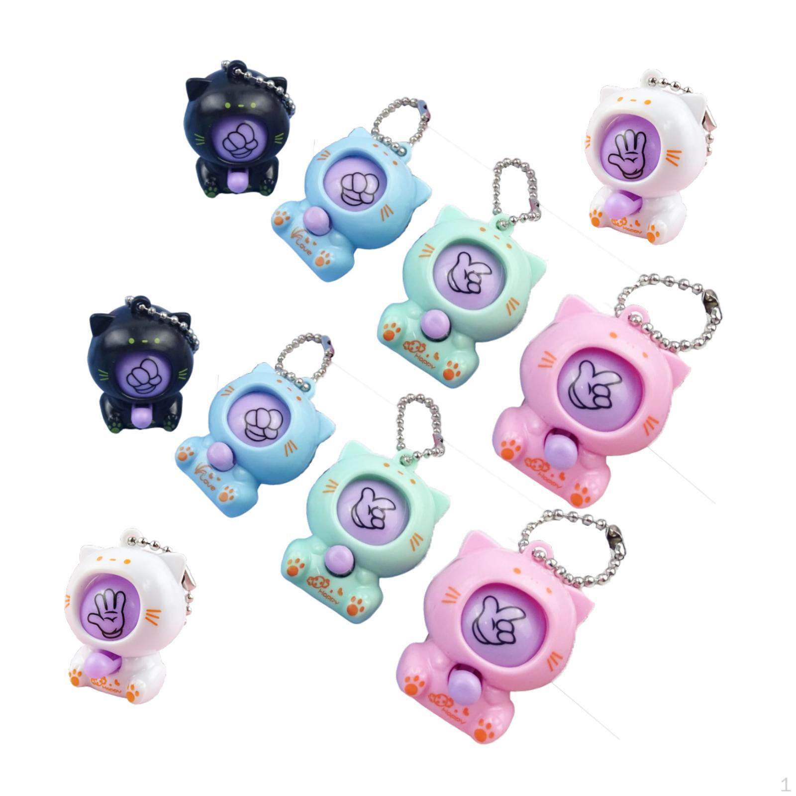

10 Pieces Tiny Cartoon Animal Pendants Fashion Key Chains Funny Keychains