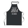 Kitchen Apron - PLANETEE - Australian Shepherd Work Hard - Black - 90x60 Cm - Thick Cotton