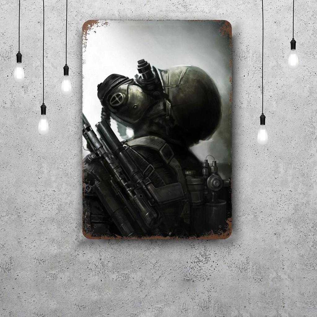 Metro 2033 Metal Signs Wall Decor Vintage Tin Signs Captain Metal Poster Decor for Bar Pub Club Wall Decoration