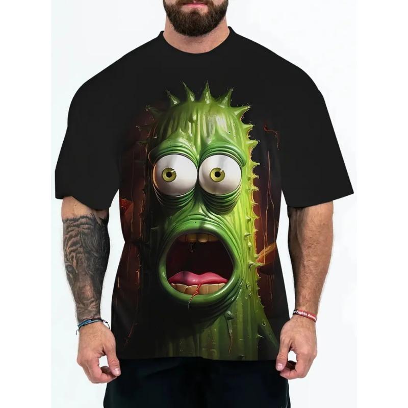 Funny Cartoon Animal Print Men's Fashion Short-sleeved Harajuku Street Fashion Comfortable And Breathable Men's T-shirt