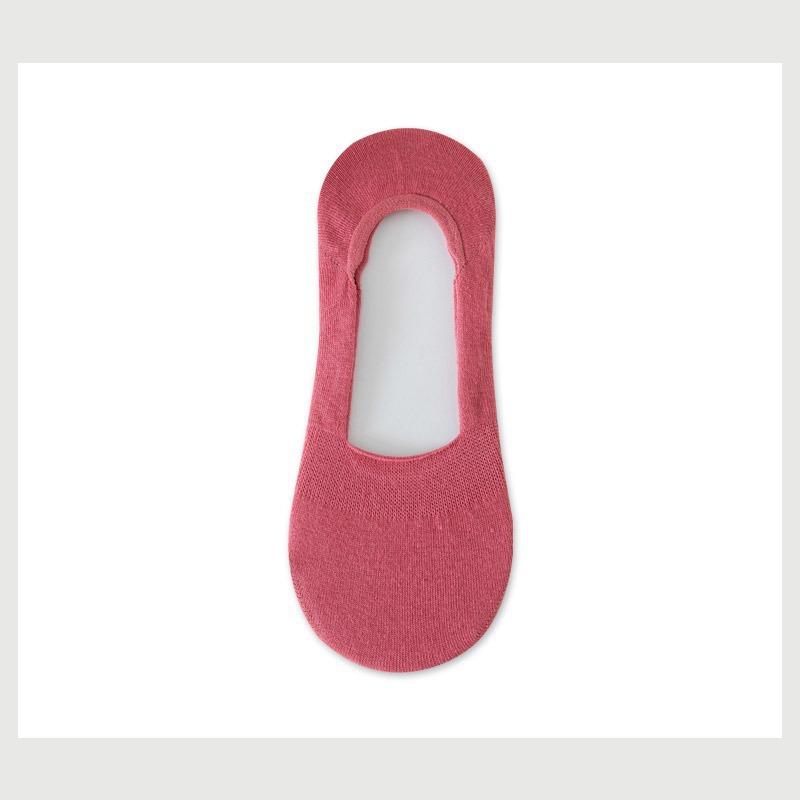 Șosete invizibile tip barcă pentru femei, subțiri, absorbante de transpirație, culoare uni, cu călcâi antiderapant și gură joasă